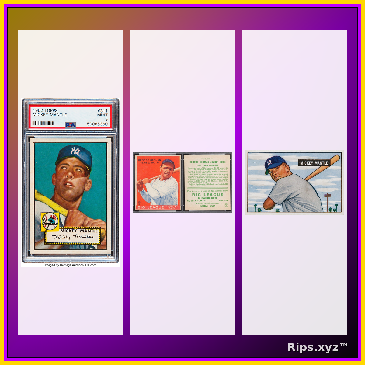 Mantle ladder — vintage baseball icons and grade-band context