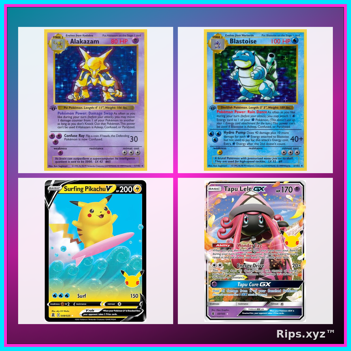 Icon ladder across Charizard printings