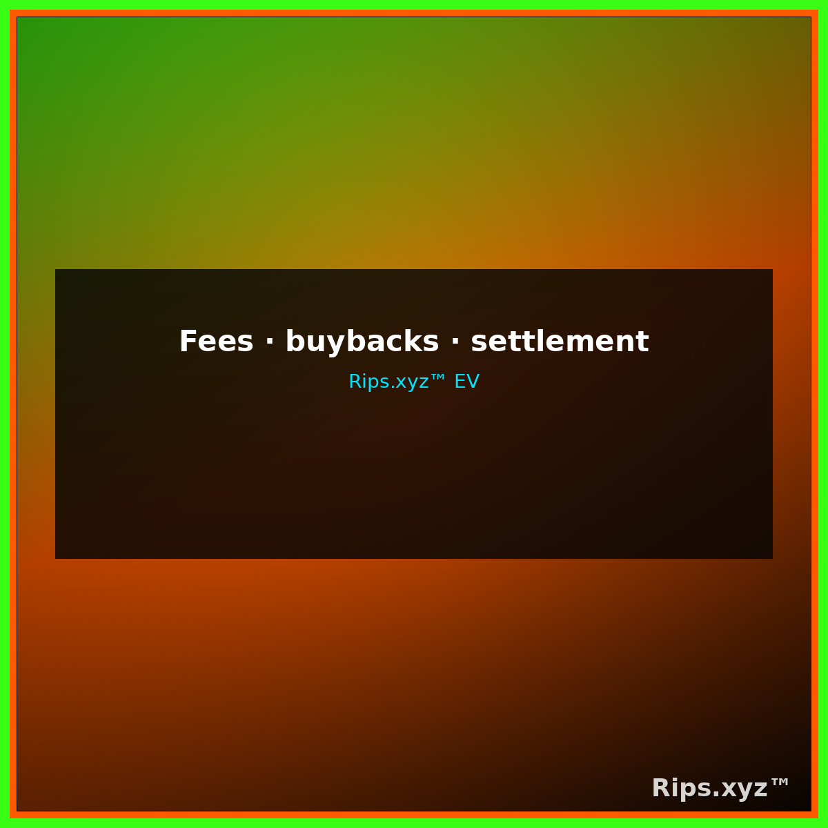 Fees, buybacks, and settlement