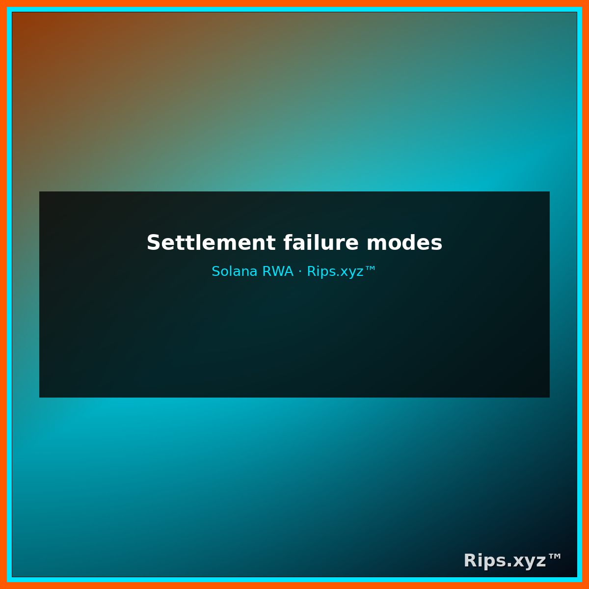 Settlement failure modes in Solana RWA card markets