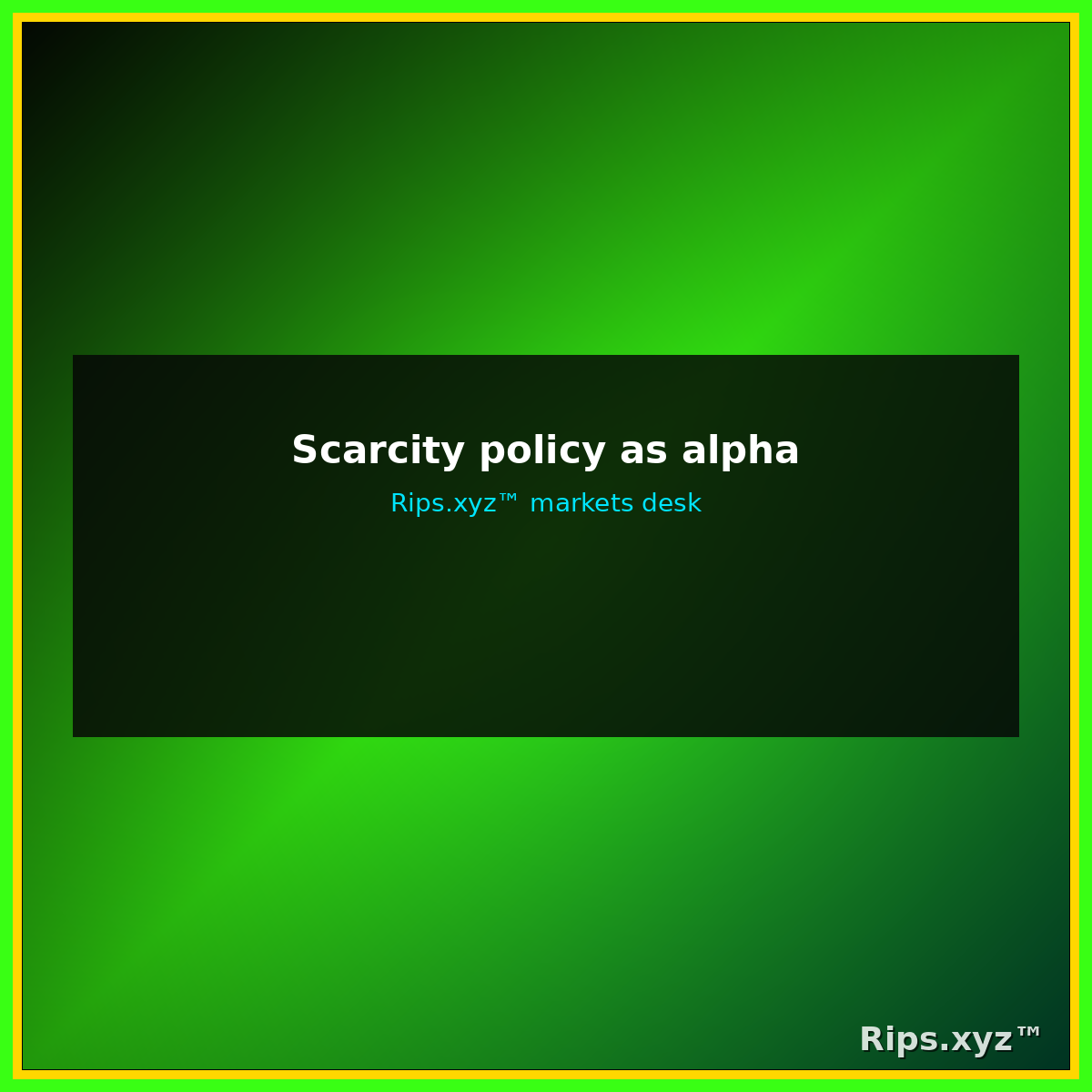 Scarcity and policy — Rips.xyz™ markets guide