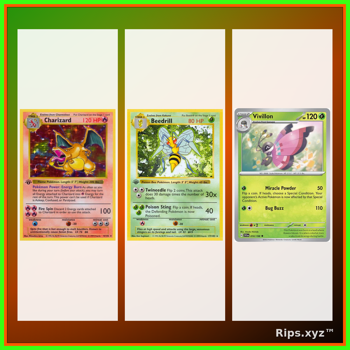Modern Scarlet Violet hits versus vintage Base Set icons
