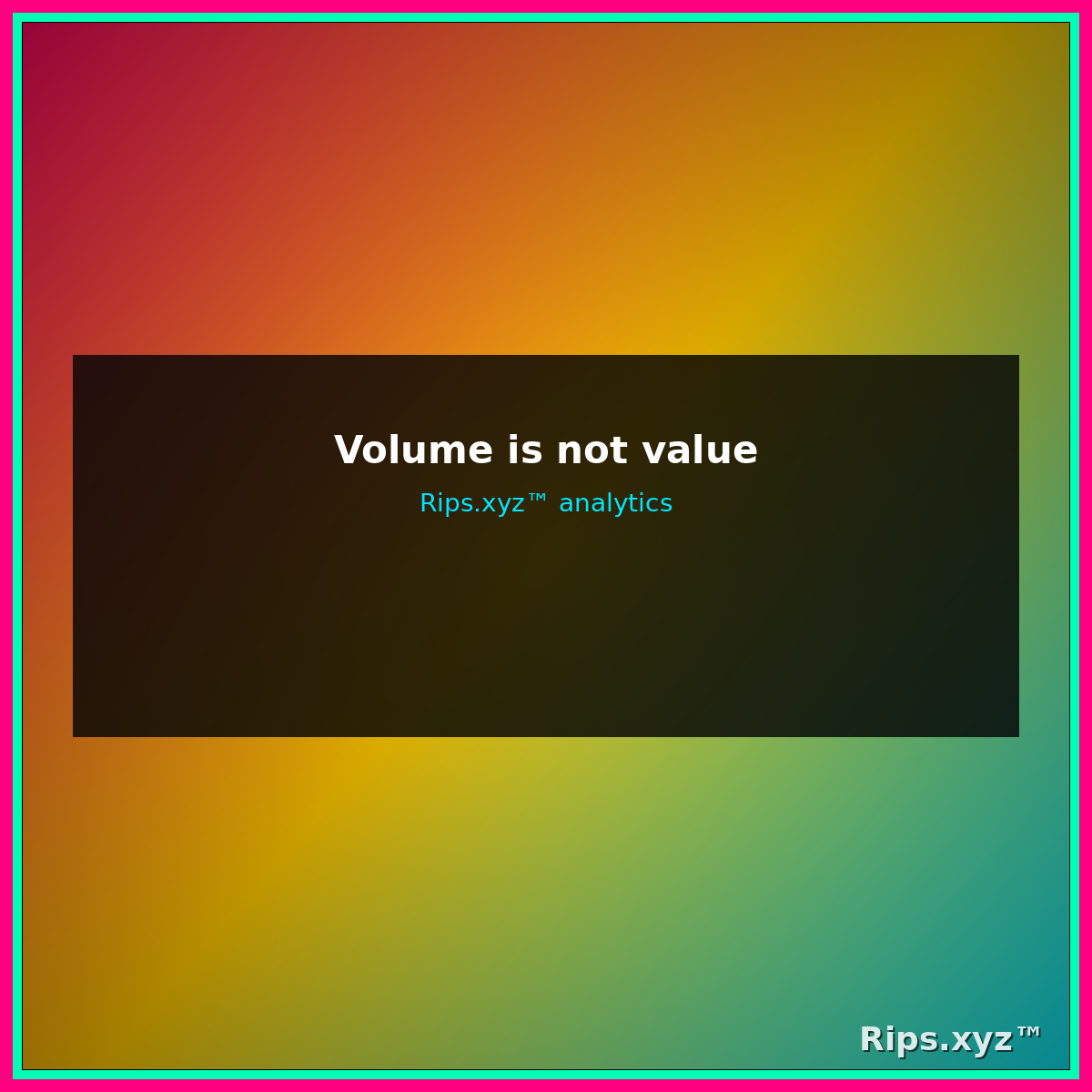 Volume is not value — Rips.xyz analytics