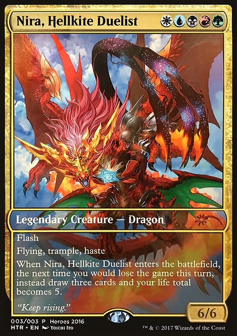 Nira, Hellkite Duelist, 2016 Heroes of the Realm #3, Magic: The Gathering card