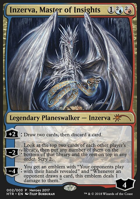Inzerva, Master of Insights, 2017 Heroes of the Realm #2, Magic: The Gathering card
