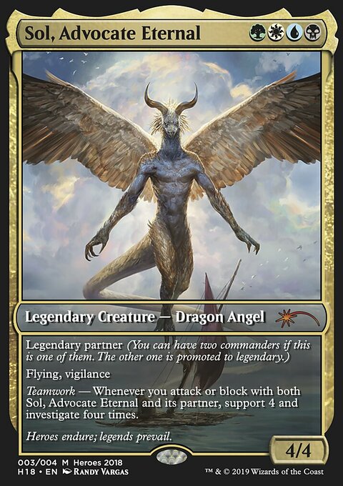 Sol, Advocate Eternal, 2018 Heroes of the Realm #3, Magic: The Gathering card