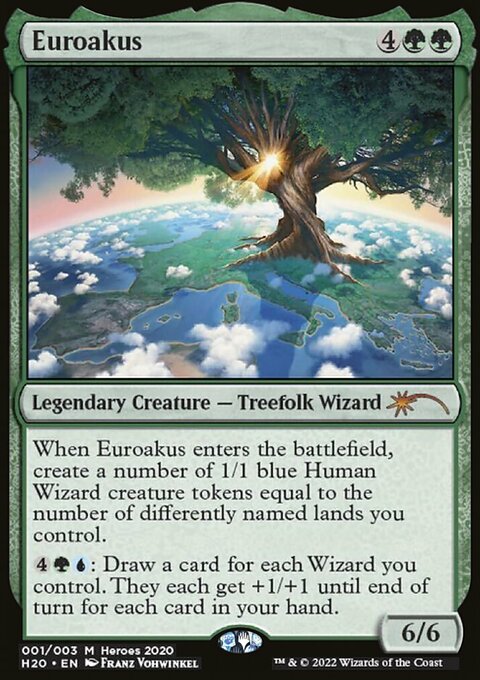 Euroakus, 2020 Heroes of the Realm #1, Magic: The Gathering card