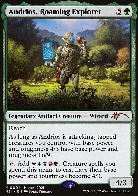 Andrios, Roaming Explorer, 2021 Heroes of the Realm #1, Magic: The Gathering card