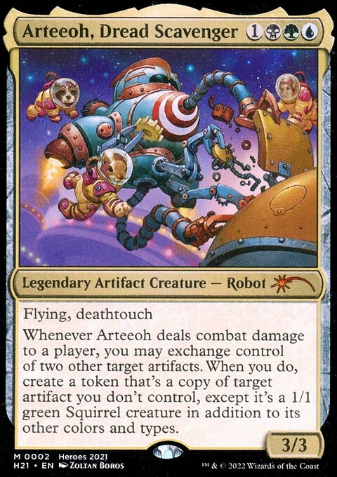 Arteeoh, Dread Scavenger, 2021 Heroes of the Realm #2, Magic: The Gathering card