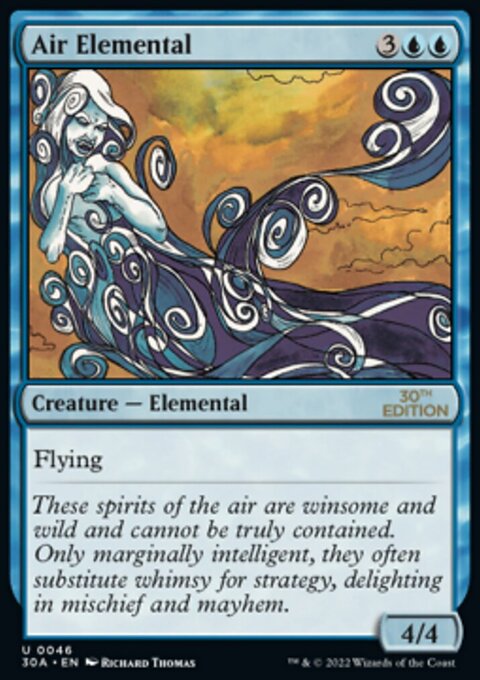 Air Elemental, 30th Anniversary Edition #46, Magic: The Gathering card