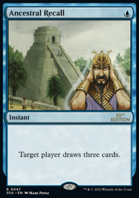 Ancestral Recall, 30th Anniversary Edition #47, Magic: The Gathering card