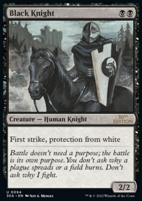 Black Knight, 30th Anniversary Edition #94, Magic: The Gathering card