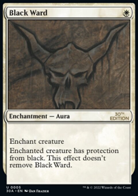 Black Ward, 30th Anniversary Edition #5, Magic: The Gathering card
