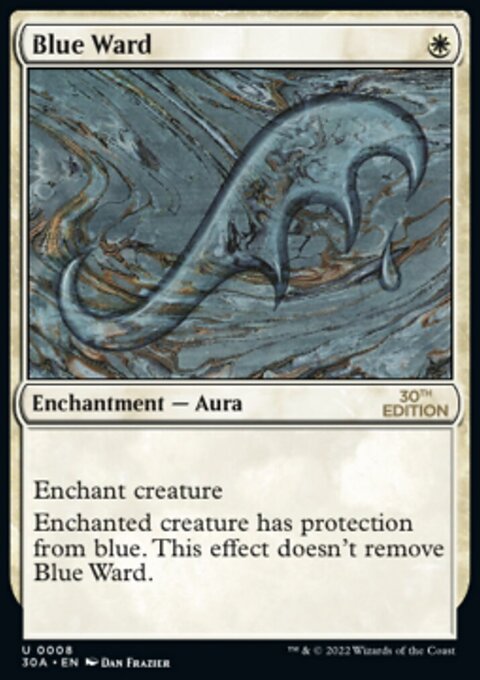 Blue Ward, 30th Anniversary Edition #8, Magic: The Gathering card