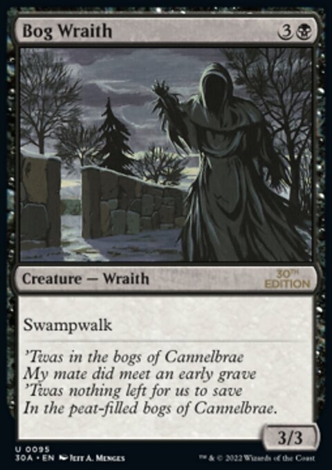 Bog Wraith, 30th Anniversary Edition #95, Magic: The Gathering card