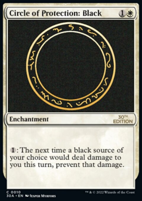 Circle of Protection: Black, 30th Anniversary Edition #10, Magic: The Gathering card