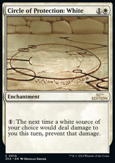 Circle of Protection: White, 30th Anniversary Edition #14, Magic: The Gathering card