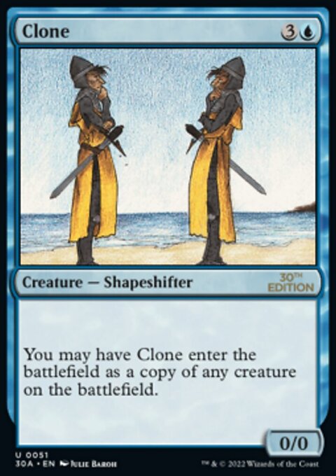 Clone, 30th Anniversary Edition #51, Magic: The Gathering card