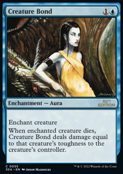 Creature Bond, 30th Anniversary Edition #55, Magic: The Gathering card