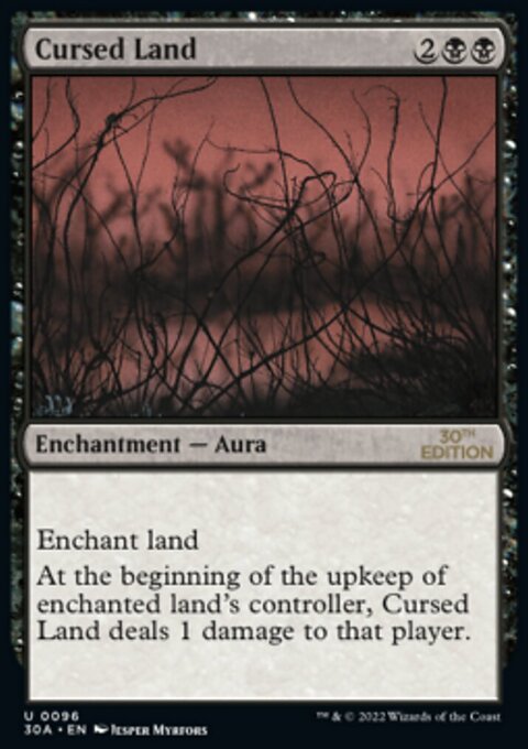 Cursed Land, 30th Anniversary Edition #96, Magic: The Gathering card