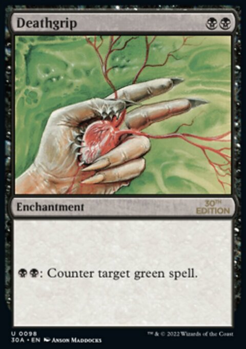 Deathgrip, 30th Anniversary Edition #98, Magic: The Gathering card