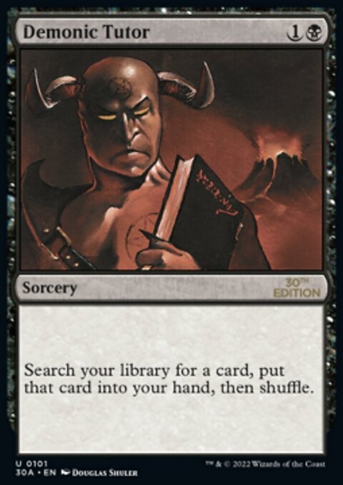 Demonic Tutor, 30th Anniversary Edition #101, Magic: The Gathering card
