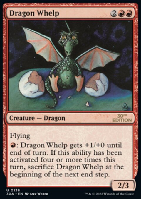 Dragon Whelp, 30th Anniversary Edition #138, Magic: The Gathering card