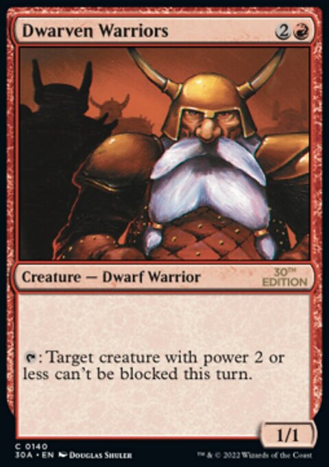 Dwarven Warriors, 30th Anniversary Edition #140, Magic: The Gathering card