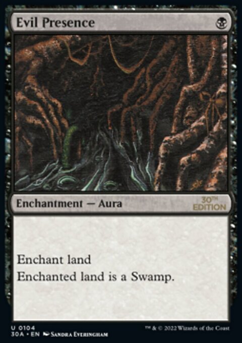 Evil Presence, 30th Anniversary Edition #104, Magic: The Gathering card