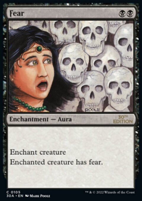 Fear, 30th Anniversary Edition #105, Magic: The Gathering card