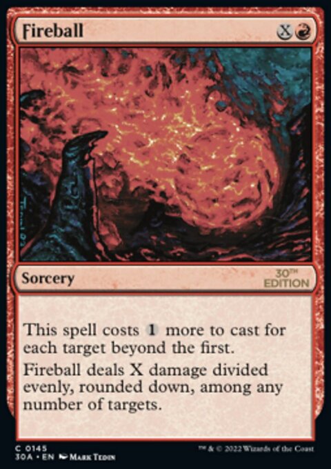 Fireball, 30th Anniversary Edition #145, Magic: The Gathering card