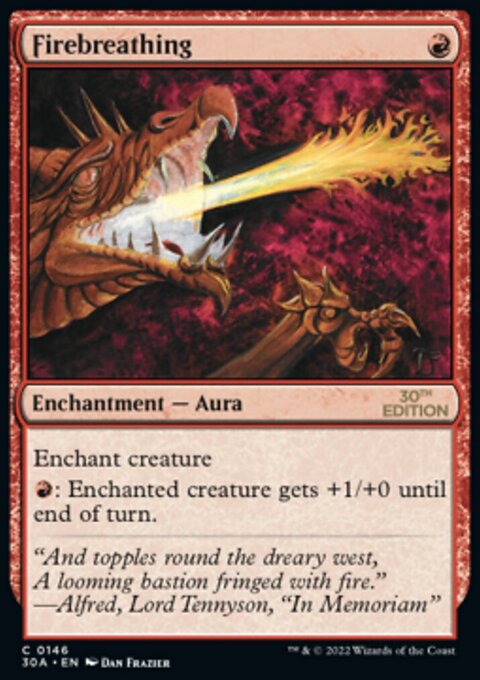 Firebreathing, 30th Anniversary Edition #146, Magic: The Gathering card