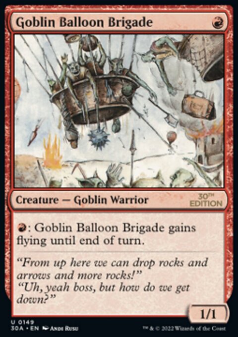 Goblin Balloon Brigade, 30th Anniversary Edition #149, Magic: The Gathering card