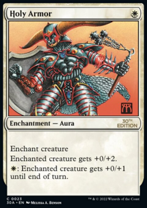 Holy Armor, 30th Anniversary Edition #23, Magic: The Gathering card