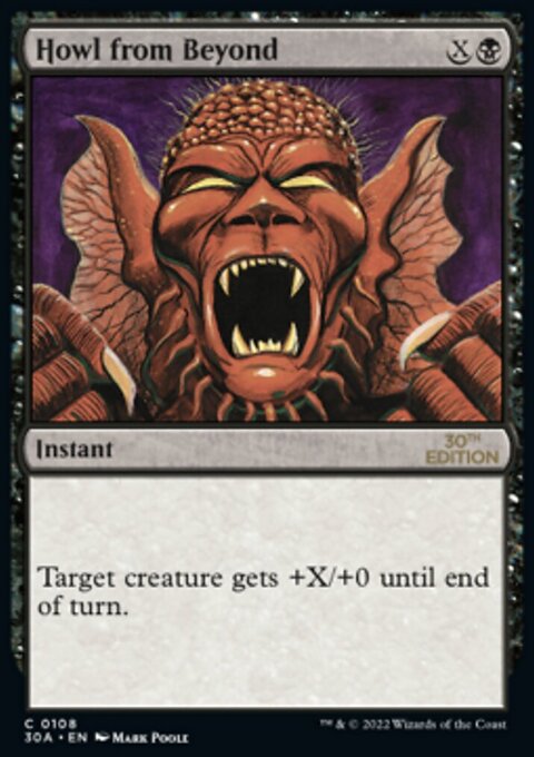 Howl from Beyond, 30th Anniversary Edition #108, Magic: The Gathering card