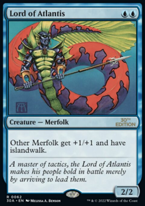 Lord of Atlantis, 30th Anniversary Edition #62, Magic: The Gathering card