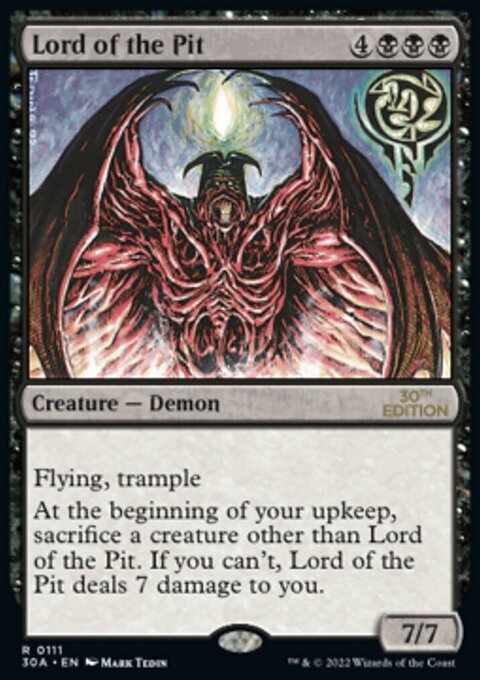 Lord of the Pit, 30th Anniversary Edition #111, Magic: The Gathering card
