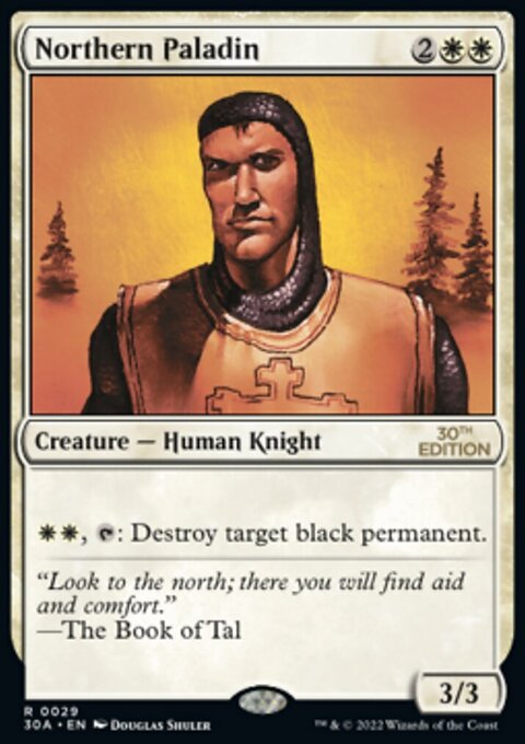 Northern Paladin, 30th Anniversary Edition #29, Magic: The Gathering card