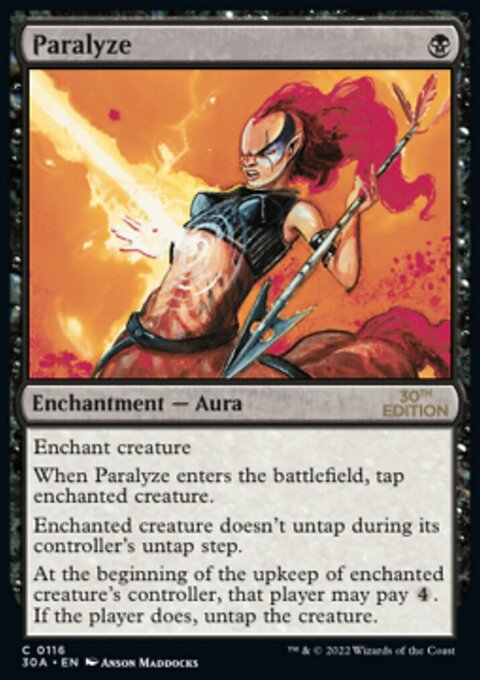 Paralyze, 30th Anniversary Edition #116, Magic: The Gathering card
