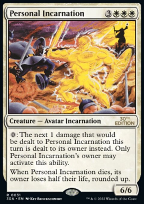 Personal Incarnation, 30th Anniversary Edition #31, Magic: The Gathering card