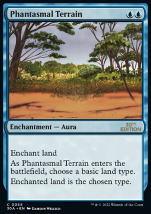Phantasmal Terrain, 30th Anniversary Edition #68, Magic: The Gathering card