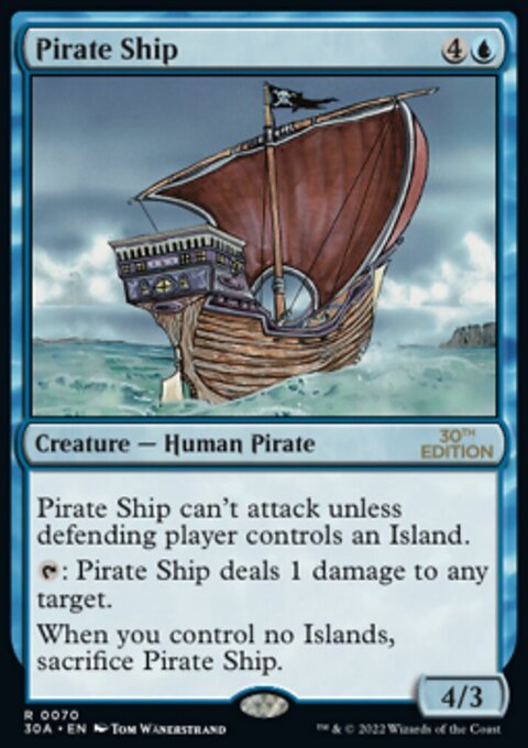Pirate Ship, 30th Anniversary Edition #70, Magic: The Gathering card