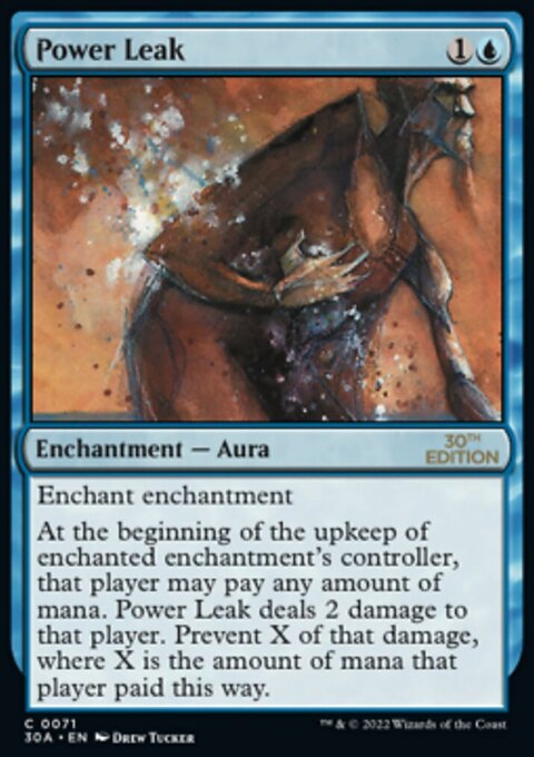 Power Leak, 30th Anniversary Edition #71, Magic: The Gathering card