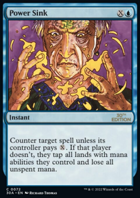 Power Sink, 30th Anniversary Edition #72, Magic: The Gathering card