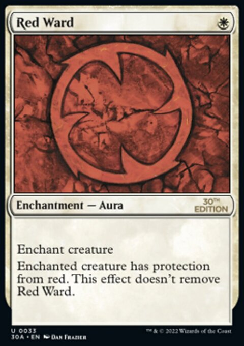 Red Ward, 30th Anniversary Edition #33, Magic: The Gathering card