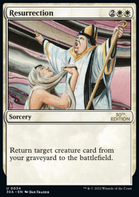 Resurrection, 30th Anniversary Edition #34, Magic: The Gathering card