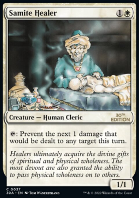 Samite Healer, 30th Anniversary Edition #37, Magic: The Gathering card