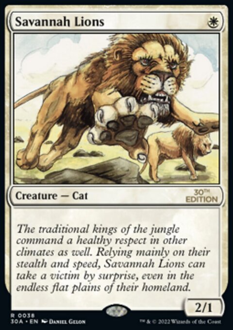 Savannah Lions, 30th Anniversary Edition #38, Magic: The Gathering card
