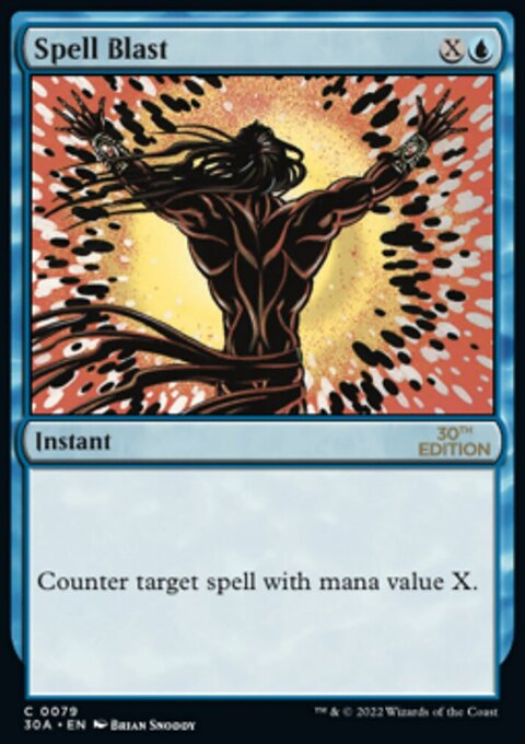 Spell Blast, 30th Anniversary Edition #79, Magic: The Gathering card