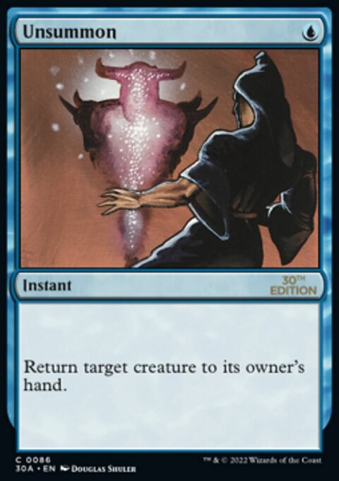 Unsummon, 30th Anniversary Edition #86, Magic: The Gathering card